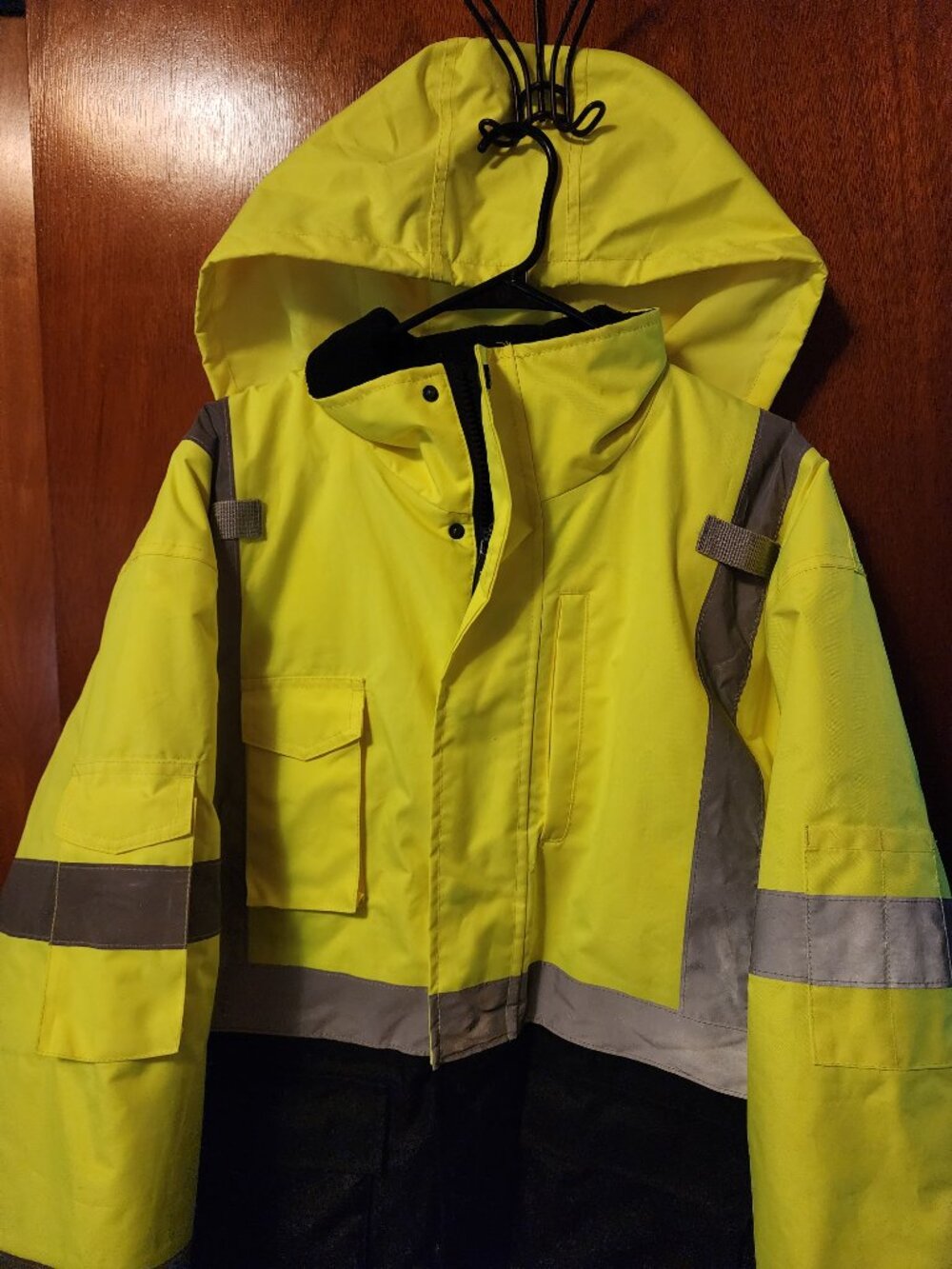 Men's 2XL Klein Tools #60501 Yellow/Black High-Visibility Winter Bomber Jacket